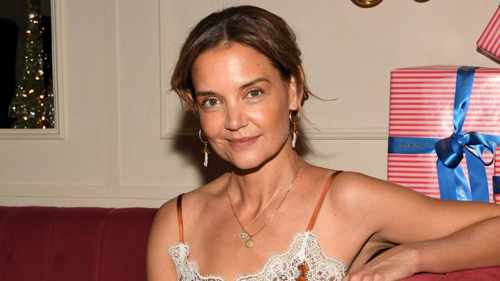 Katie Holmes rocks the underwear-as-outerwear trend in sultry lace co