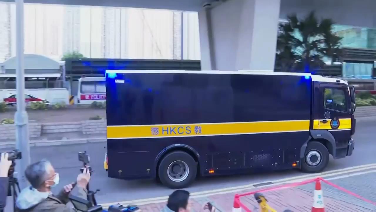 Prison van carrying Jimmy Lai arrives in Hong Kong court as verdict is due