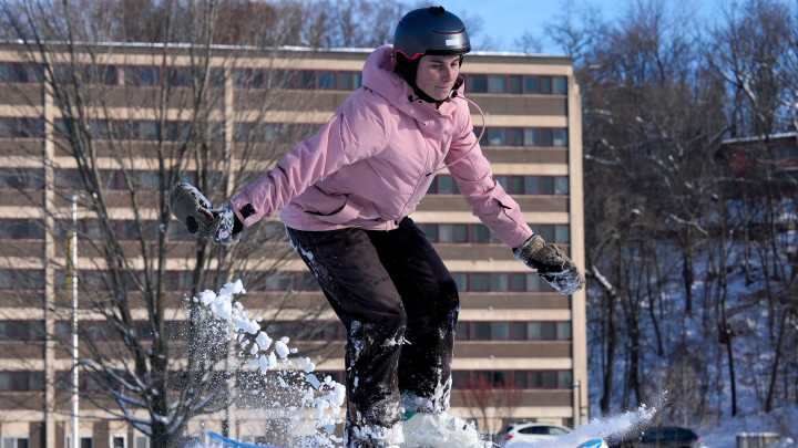 See Iowa City residents ski, sled and shovel after snowstorm