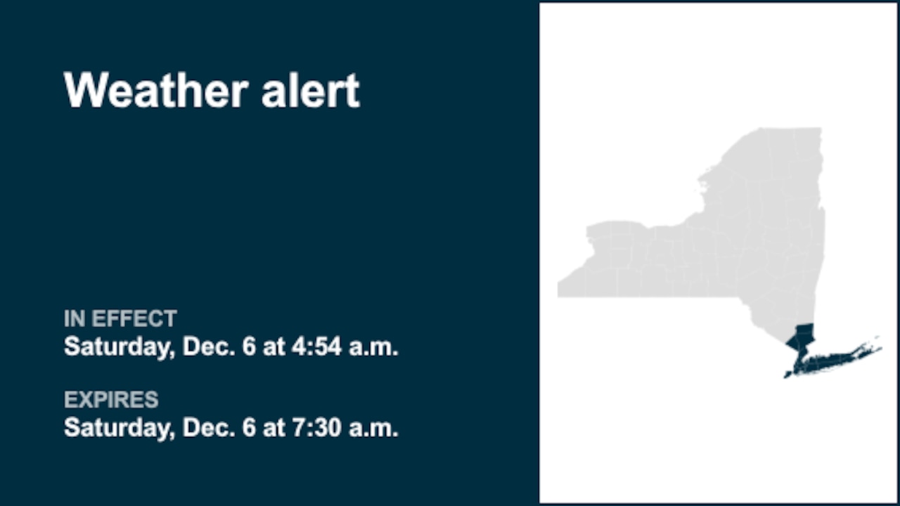 NY weather: Weather alert affecting part of New York Saturday morning
