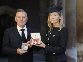 Cancer charity leaders and Royal Navy officer honoured at ‘extraordinary’ palace