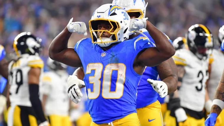 Chargers' Jim Harbaugh weighs in on Kimani Vidal vs. Omarion Hampton with 'cockles of the heart' quote