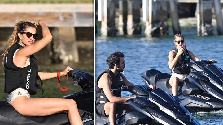 Gisele Bündchen and Joaquim Valente Ride Jet Skis in Florida