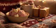 ¿Cómo preparar helado de ponche navideño con solo tres ingredientes?
