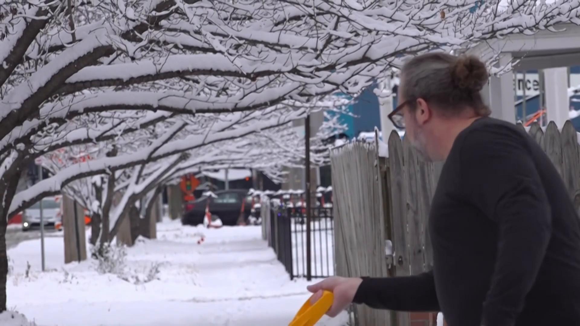 Winter's first big snowstorm hits the Northeast as schools close and traffic slows