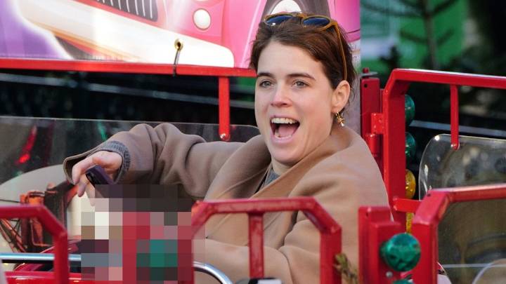 Princess Eugenie pictured with her mini me sons at Winter Wonderland as she brushes off family drama
