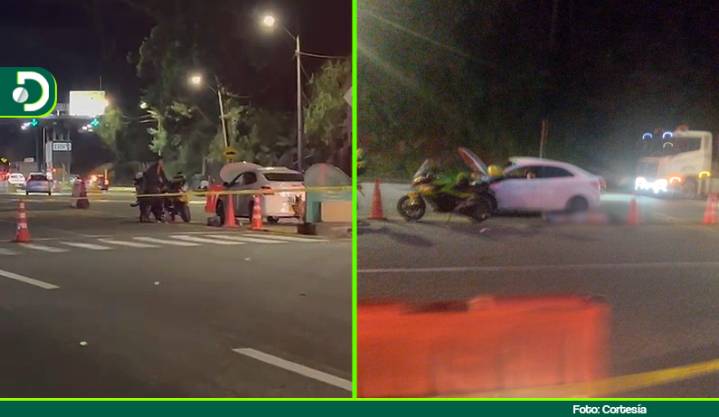 Investigan explosión dentro de un vehículo en el peaje de la autopista Medellín