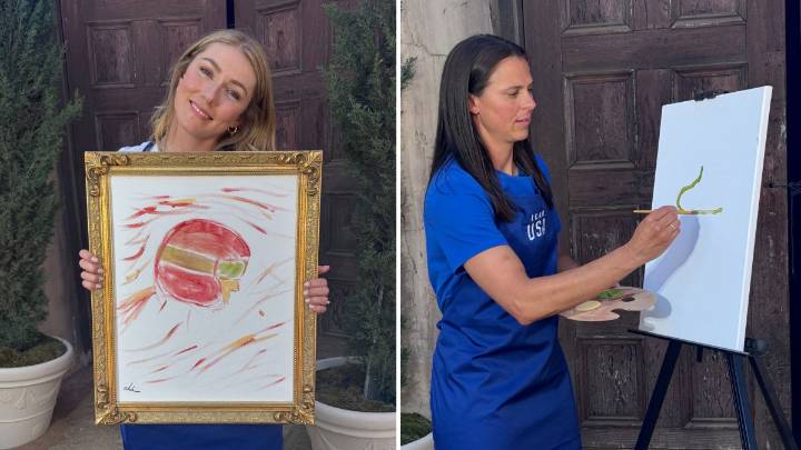 Olympians’ paintings made with pasta sauce going on display