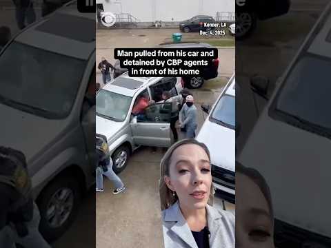 Man pulled from his car and detained by CBP agents in front of his home #shorts