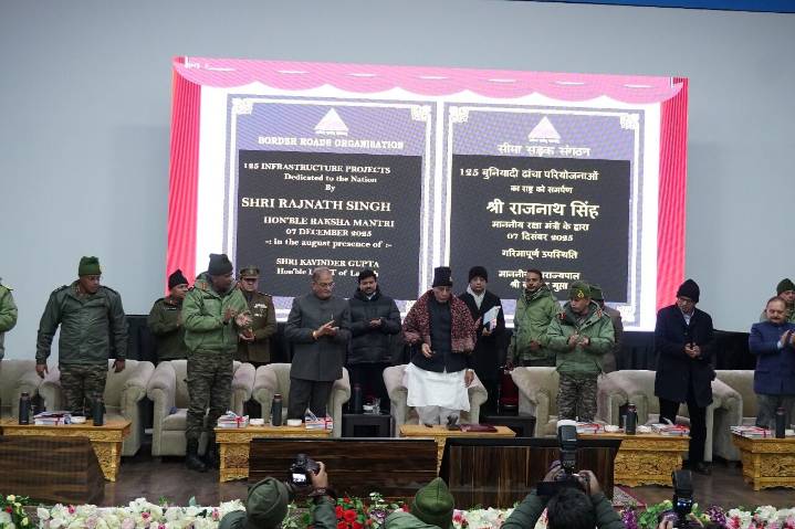 Arunachal gets major infra boost as Rajnath Singh inaugurates 32 BRO projects