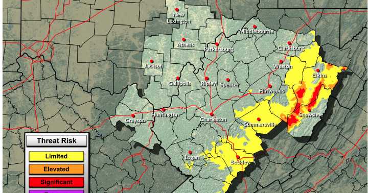 Blizzard warning issued for West Virginia mountains Wednesday