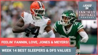 Harold Fannin Jr., Jayden Higgins, Daniel Jones, Jakobi Meyers & MORE: BEST Week 14 fantasy SLEEPERS & DFS LINEUP PICKS