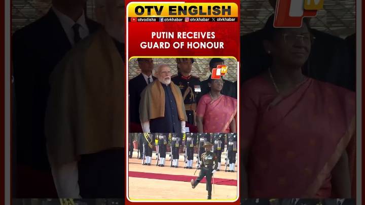 Russian President VladimirPutin Receives Guard Of Honour At Rashtrapati Bhavan During Official Visit