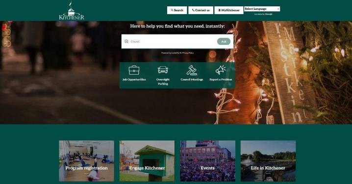 City of Kitchener website refresh uses homegrown technology