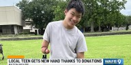 Baton Rouge teen gets prosthetic hand through community donations
