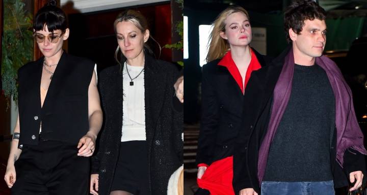 Kristen Stewart & Elle Fanning Double Date with Their Signficiant Others in NYC! | Dylan Meyer, Elle Fanning, Gus Wenner, Kristen Stewart 