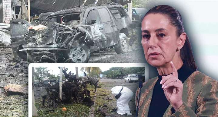 Sheinbaum exige a FGR aclarar por qué reclasificó el delito de terrorismo a delincuencia organizada en el caso del coche bomba en Michoacán