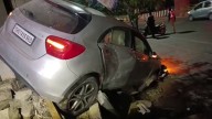 Car crashes into compound wall in Basavanagudi, no casualties