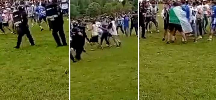 Otra tarde de violencia en el fútbol tucumano: una pelea masiva obligó a suspender el partido