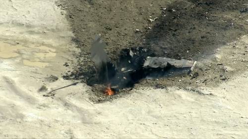 Pilot safe after F-16 fighter jet crashes in California during training mission
