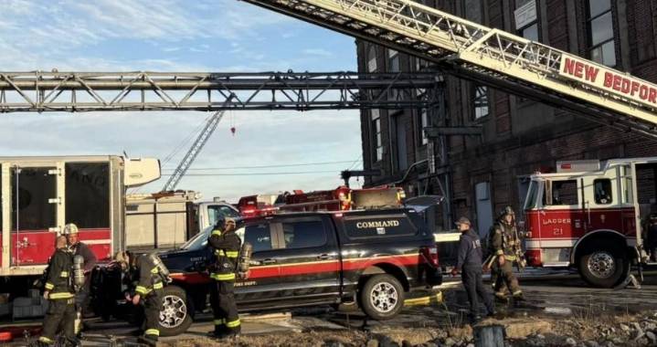 New Bedford firefighters battle fire at Crystal Ice