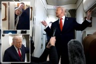 Trump bumped by opening bathroom door on Air Force One: 'Come on out!'