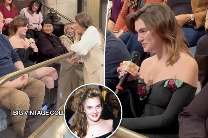 A fan wore Drew Barrymore’s 1989 Oscars Betsey Johnson dress to her talk show