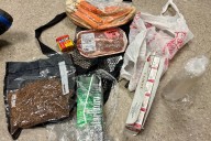Someone tried to deliver a luxurious prison meal by drone, featuring crab legs and weed