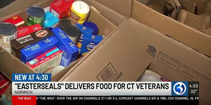 Norwich veterans receive holiday food donations from community drive
