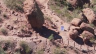 Crews coring holes into unstable boulders along popular Phoenix hiking trail