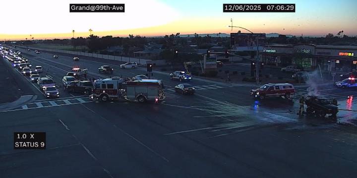 Major intersection reopens after crash in Sun City