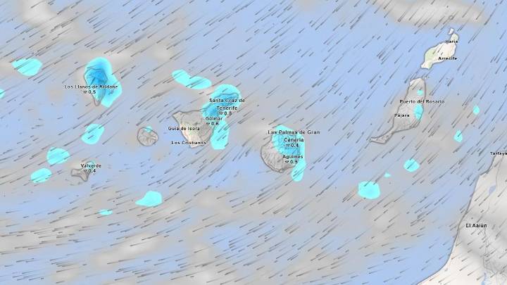 La Aemet advierte: el martes llega con alta probabilidad de lluvias débiles y vientos fuertes a Tenerife