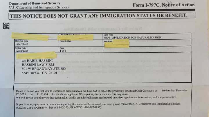 Citizenship on hold for Afghan woman who supported U.S.