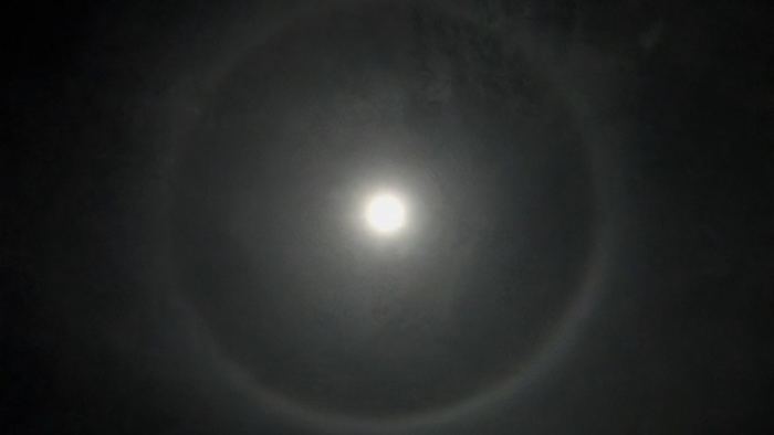 Giant halo appears around the moon. Here’s what caused it
