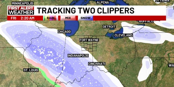 First Alert Forecast: Turning colder again with light snow chances through Saturday