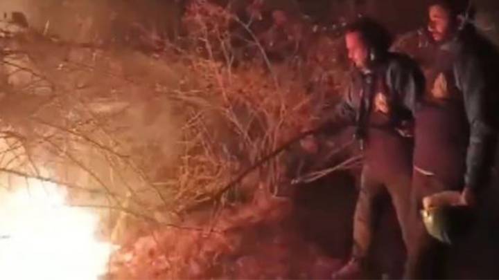 Massive fire breaks out in Rajwar forests in J&K’s Handwara, firefighting ops under way