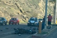 Motociclista lesionado al chocar en carretera esta tarde