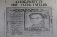 Tal día como hoy Simón Bolívar decreta pena de muerte contra la corrupción