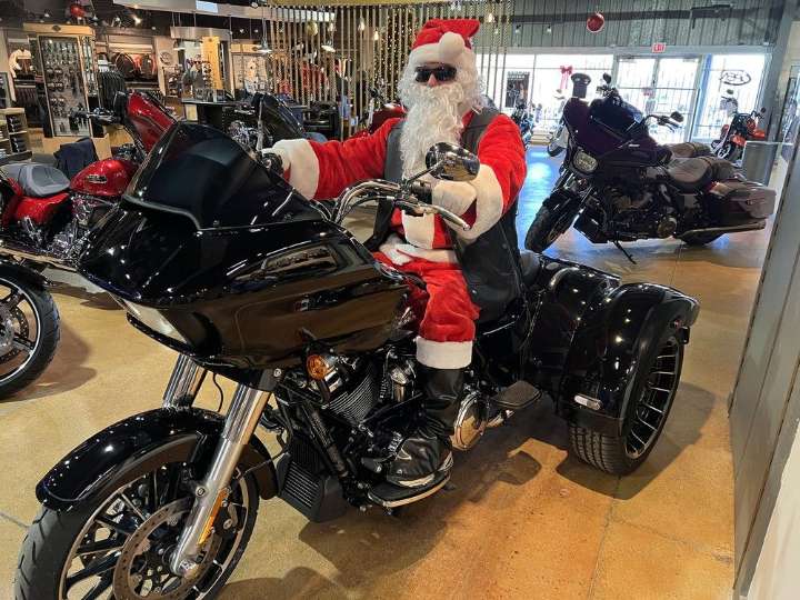 Santa rides into Harley-Davidson Kingston for community event