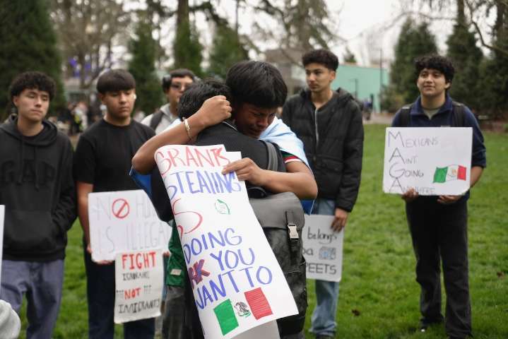 Student-led walkout against ICE draws 1,600 protesters from eight Hillsboro schools