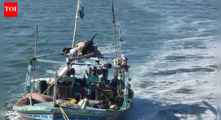 ICG detains 11 Pakistani fishermen: Vessel caught operating illegally near Gujarat; probe under way