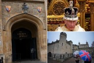 Four arrested in London for throwing food at State Crown display case