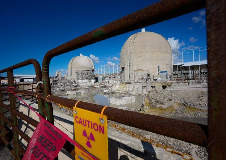 What the San Onofre Nuclear Generating Station looks like with demolition at 80%