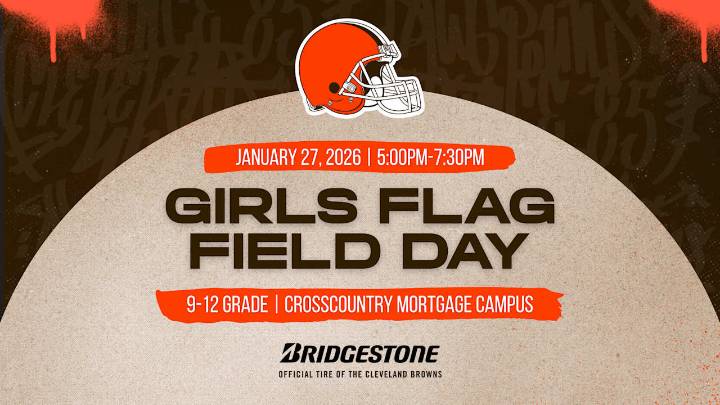 Cleveland Browns and Bridgestone set to host Girls Flag Football Field Day to empower future athletes
