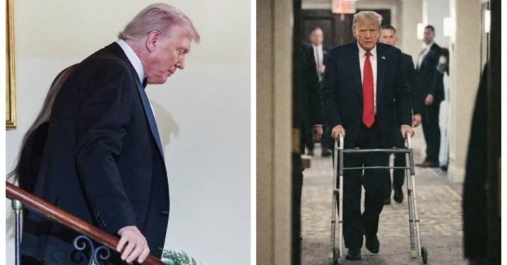 A Photo of Donald Trump Using a Walker Has Gone Viral