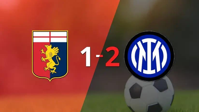 Serie A: Genoa no logró superar la firmeza de Inter y cayó 2 a 1