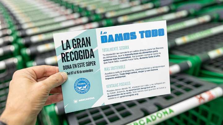 Los clientes de Mercadona en la Comunidad de Madrid donan 263.000 euros con la Gran Recogida