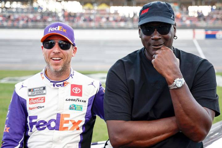 Michael Jordan and Denny Hamlin Celebrate After Settling Case Against NASCAR