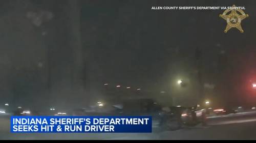 Truck crashes into Allen County Sheriff's Department patrol car near Wallen, Lima in Fort Wayne, Indiana