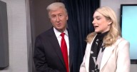 ‘SNL’s’ Drug-Addled Donald Trump Thirsts Over Karoline Leavitt’s Lips